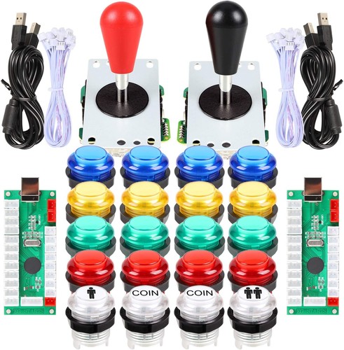 Led arcade tasten joystick set - led,